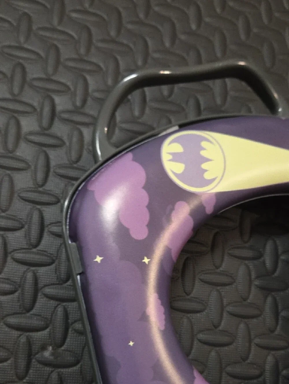 Purple Kids Potty Training Seat with Handles - Bat City Design